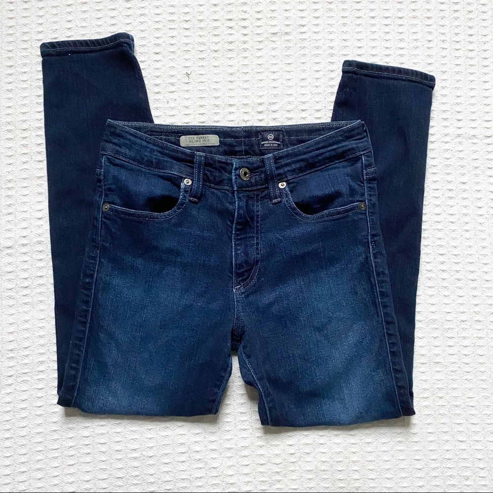 AG Adriano Goldschmied the Farrah high rise skinny crop dark wash size 26 - Picture 5 of 9